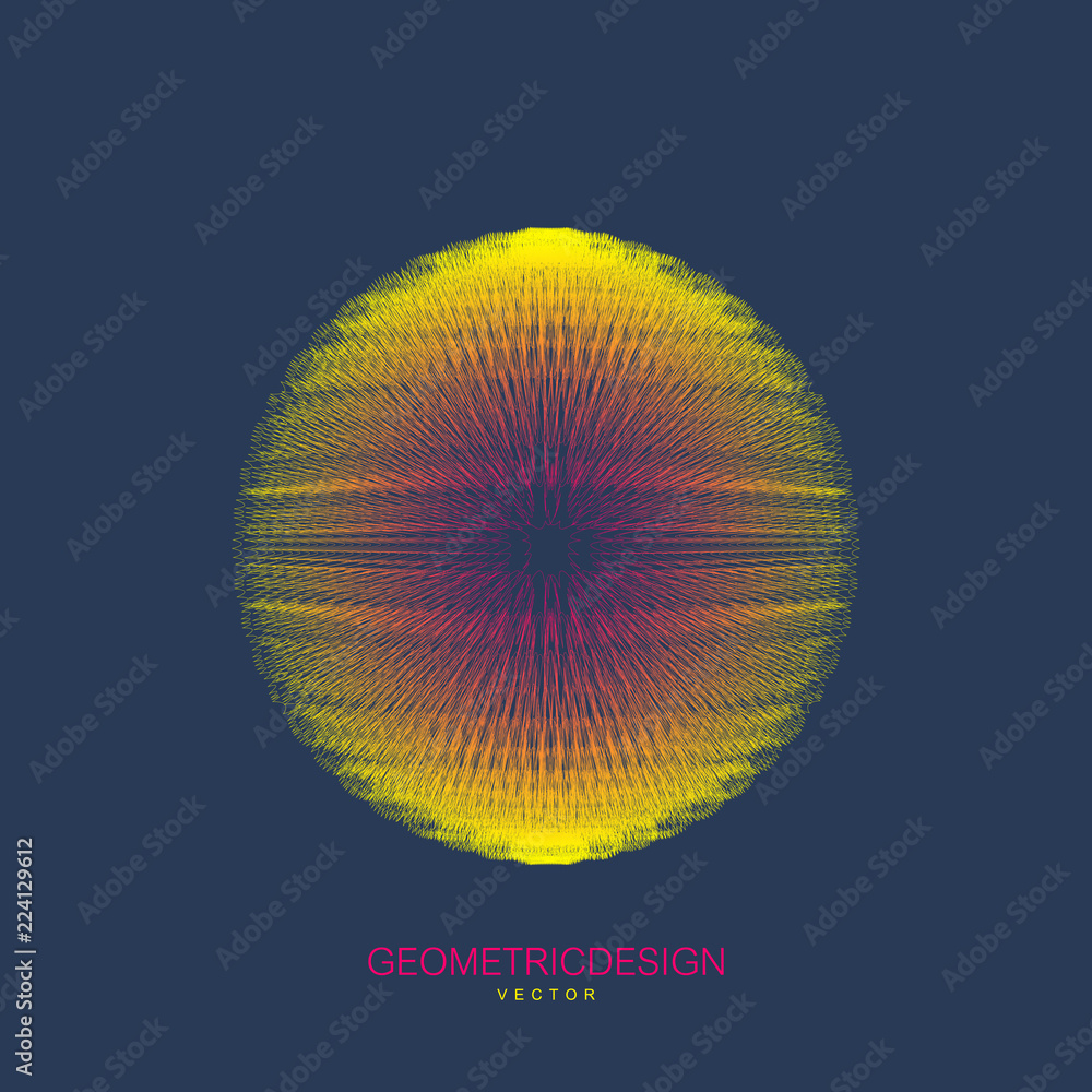 Poster Big data visualization. Artificial Intelligence and Machine Learning Concept. Graphic abstract background communication. Perspective backdrop visualization. Vector illustration.