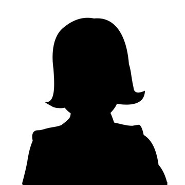 silhouette portrait little girl