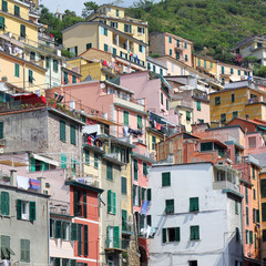 Fototapeta na wymiar Riomaggiore, Italy, City atmosphere. Travel concept