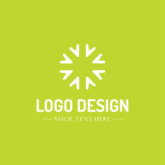 Abstract flower. Green Natural fresh logo. vector icon. Communication sign
