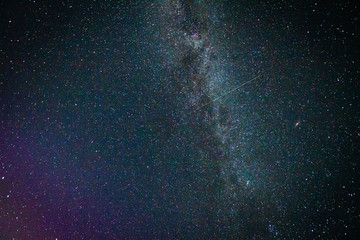 Clear starry skies, meteorites and galaxies