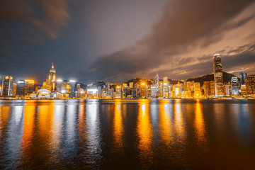 Fototapeta na wymiar Beautiful architecture building cityscape in hong kong city