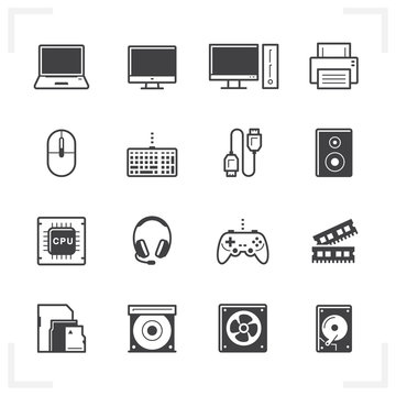 Computer icons with White Background