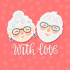 Grandparents day cartoon background