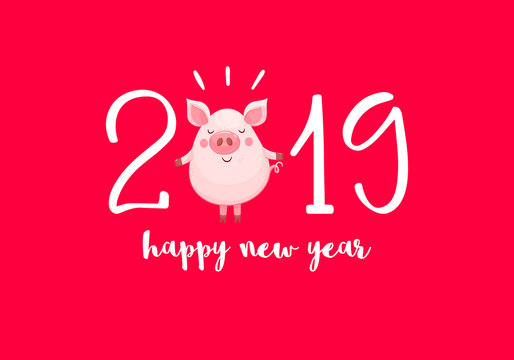 Happy new year 2019 vector background