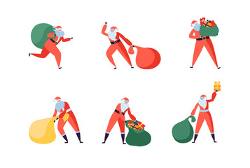 Santa Claus Cartoon Set