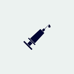 syringe icon, vector illustration. flat icon