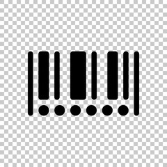 Barcode icon. Circles instead of numbers. On transparent backgro