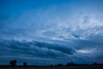 View of dark storm clouds