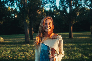 evening walk in the park