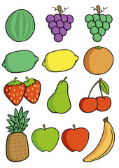 comic fruits