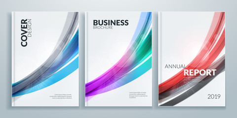 Business brochure cover design templates. Business flyer or poster with abstract background
