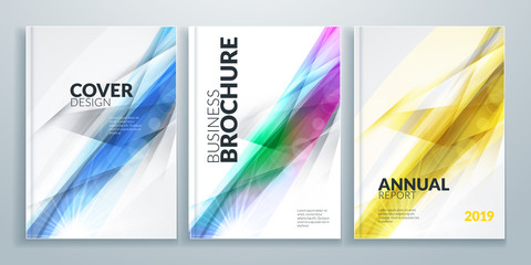 Business brochure cover design templates. Business flyer or poster with abstract background