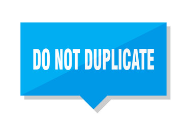 do not duplicate price tag