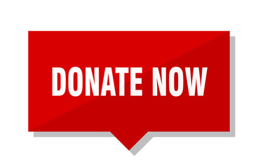 donate now red tag