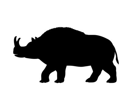 Brontotherium rhinoceros silhouette extinct mammal animal