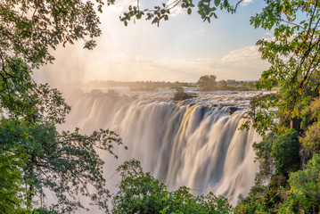 Victoria fällt auf den Fluss Sambesi, zwischen Sambia und Simbabwe