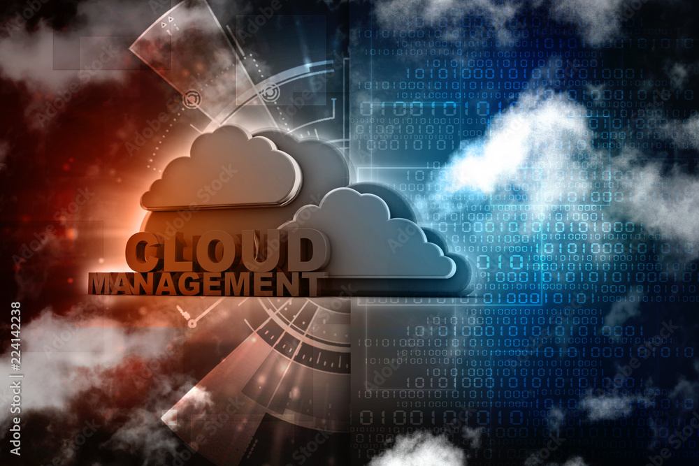 Poster 3d rendering file storage in cloud management