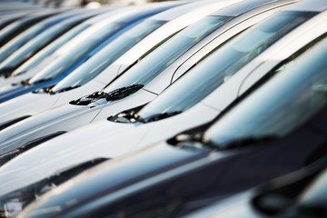 Row of Modern Cars