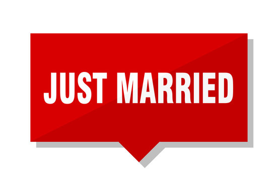 just married red tag