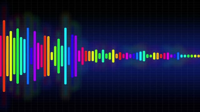 Audio spectrum simulation, high-tech waveform