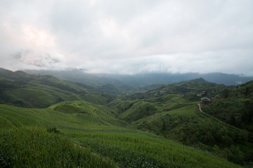 landscape in asia on a cloudy day
