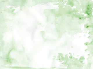 Watercolor texture background green color.