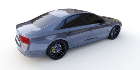 3d rendered illustration of a black car