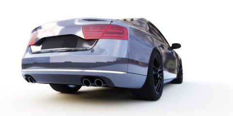 3d rendered illustration of a black car