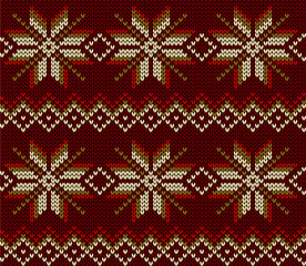 Seamless knitting vector ornament pattern - 224146293