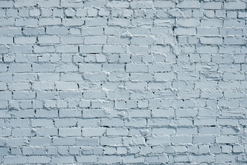 brick wall masonry for background, white-blue paint