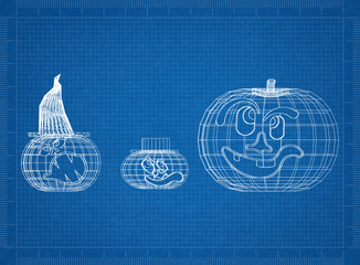 halloween pumpkin blueprint © Marko