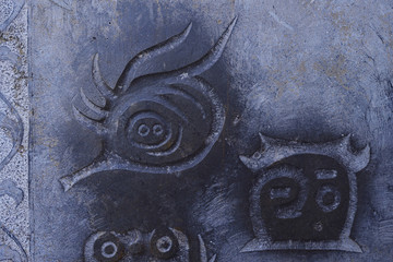 Engravings china temple