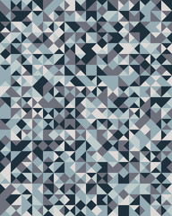 Triangular or square geometric abstract seamless pattern. Ornament texture or mosaic design backdrop tile template