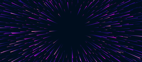 Abstract purple festive banner with firework.
