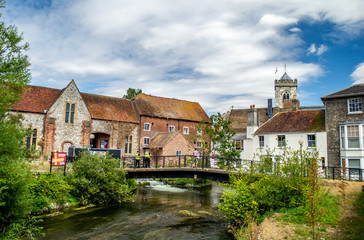 Fototapeta na wymiar English town city, typical English town