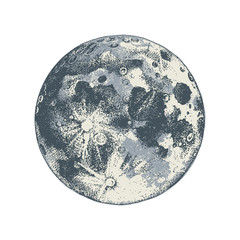 Fototapeta premium Ręcznie rysowane księżyc