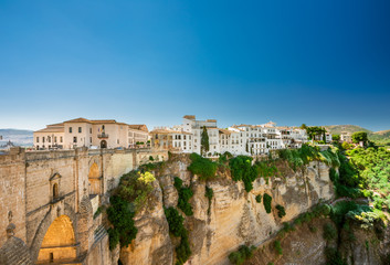 Fototapeta na wymiar Ronda, Province Of Malaga, Spain. Tajo De Ronda Is A Gorge Carve
