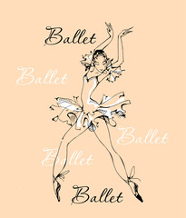 Ballet. Ballerina. Dancer. Logo.Vector illustration.