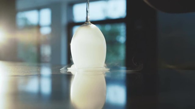 Easy vaporing dense clouds of smoke from under the moving goblet