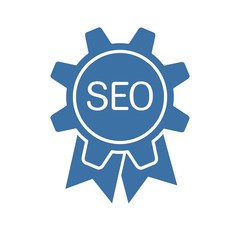 SEO сервис. Векторный значок, изолированный на белом фоне.
