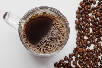 Hot dessert beverage in close up