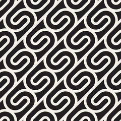 Vector seamless lines mosaic pattern. Modern stylish abstract texture. Repeating geometric tiles