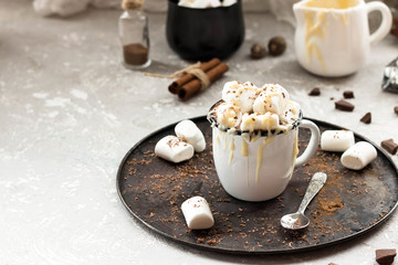 Cocoa with condensed milk and chocolate chips