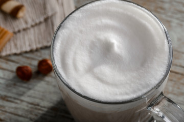 Creamy skin on the nut latte