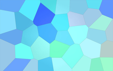 Abstract illustration of blue and green bright Giant Hexagon background, digitally generated.