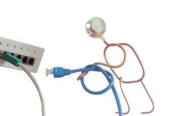 symbolische Netzwerkverbindung - schnelles Internet