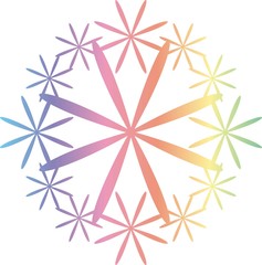 pastel colored circular floral design