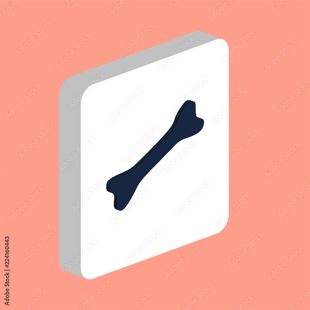 Poster dog bone simple vector icon. illustration symbol design template for web mobile ui element. perfect 