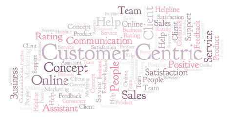 Customer Centric word cloud.